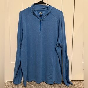 REI 1/4 Zip Pullover blue XL
